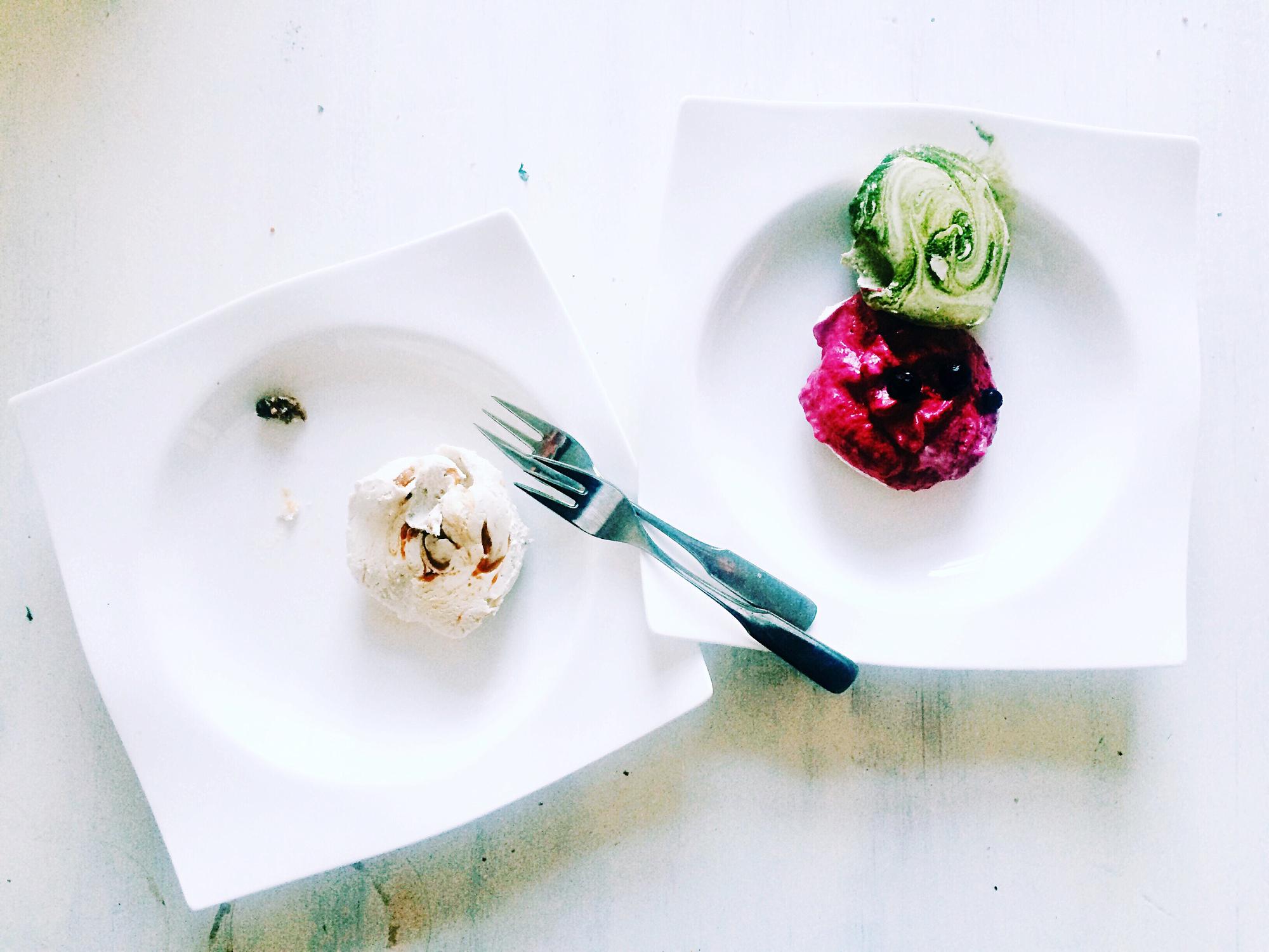 Curated plated menu after redesign with seasonal garnish